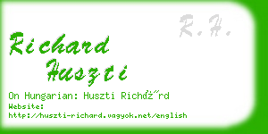 richard huszti business card